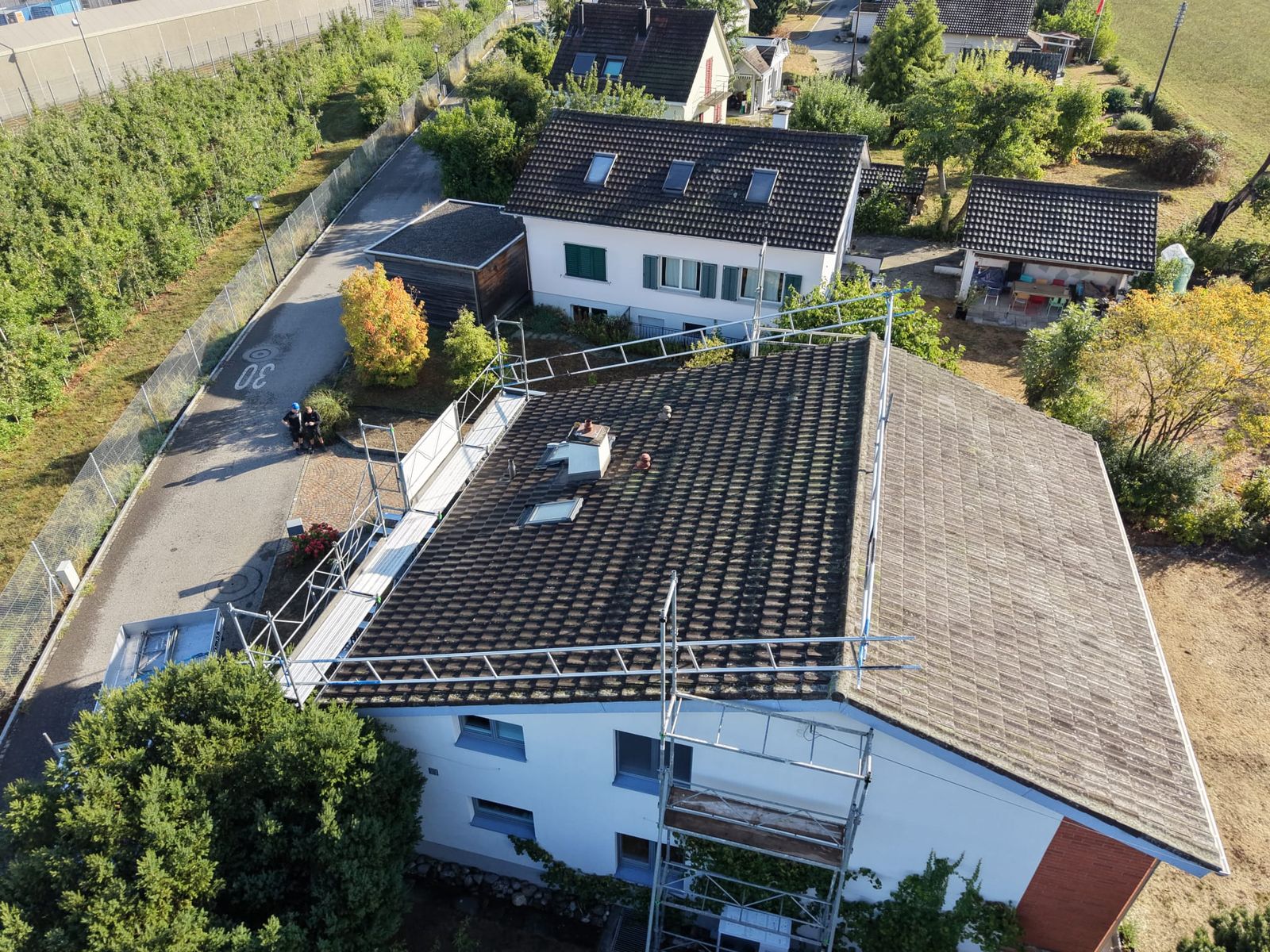 PV-Gerüst Lenzburg – zweite Ansicht