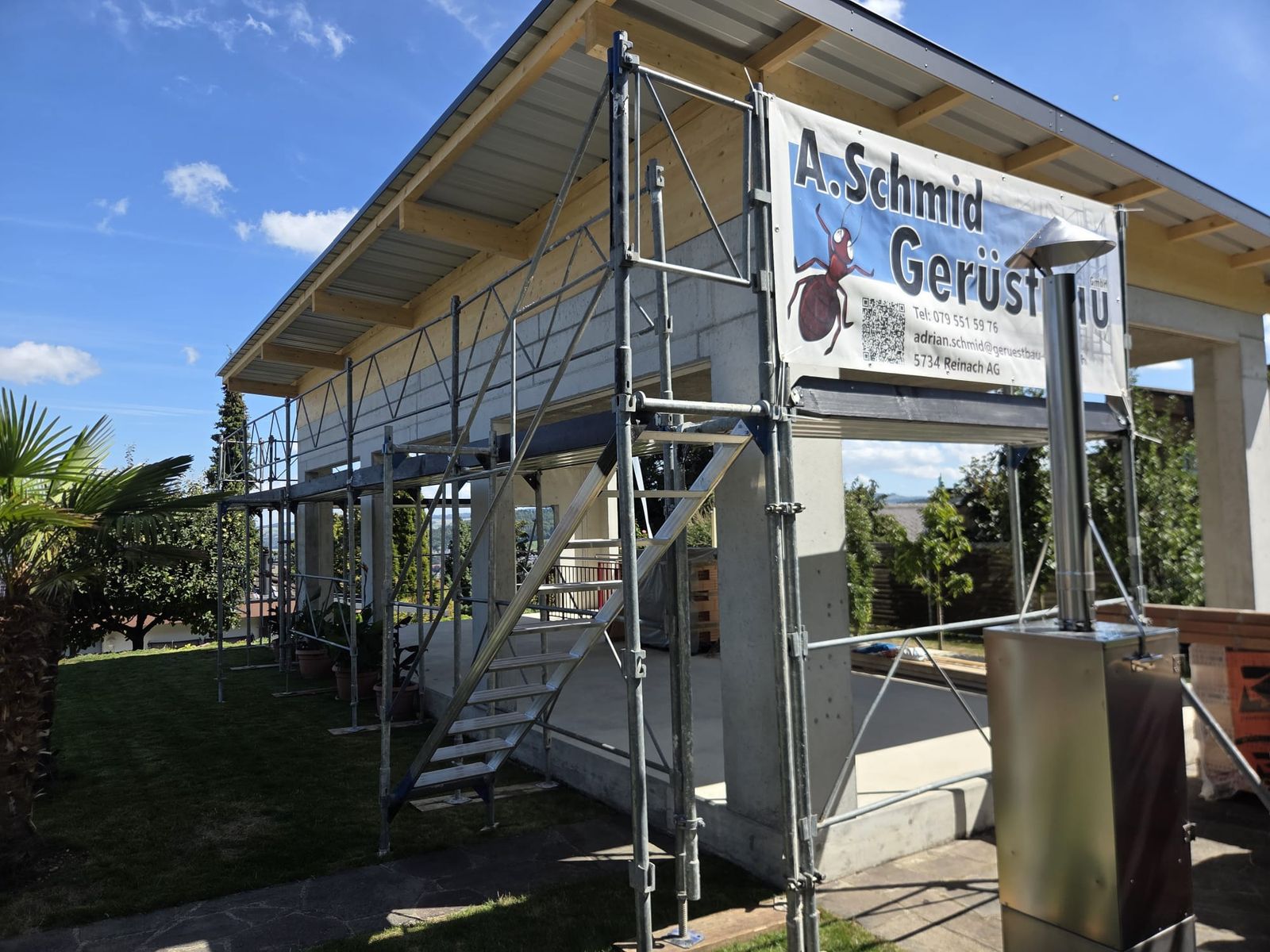 Malergerüst Pfeffikon – Referenz der A.Schmid Gerüstbau GmbH