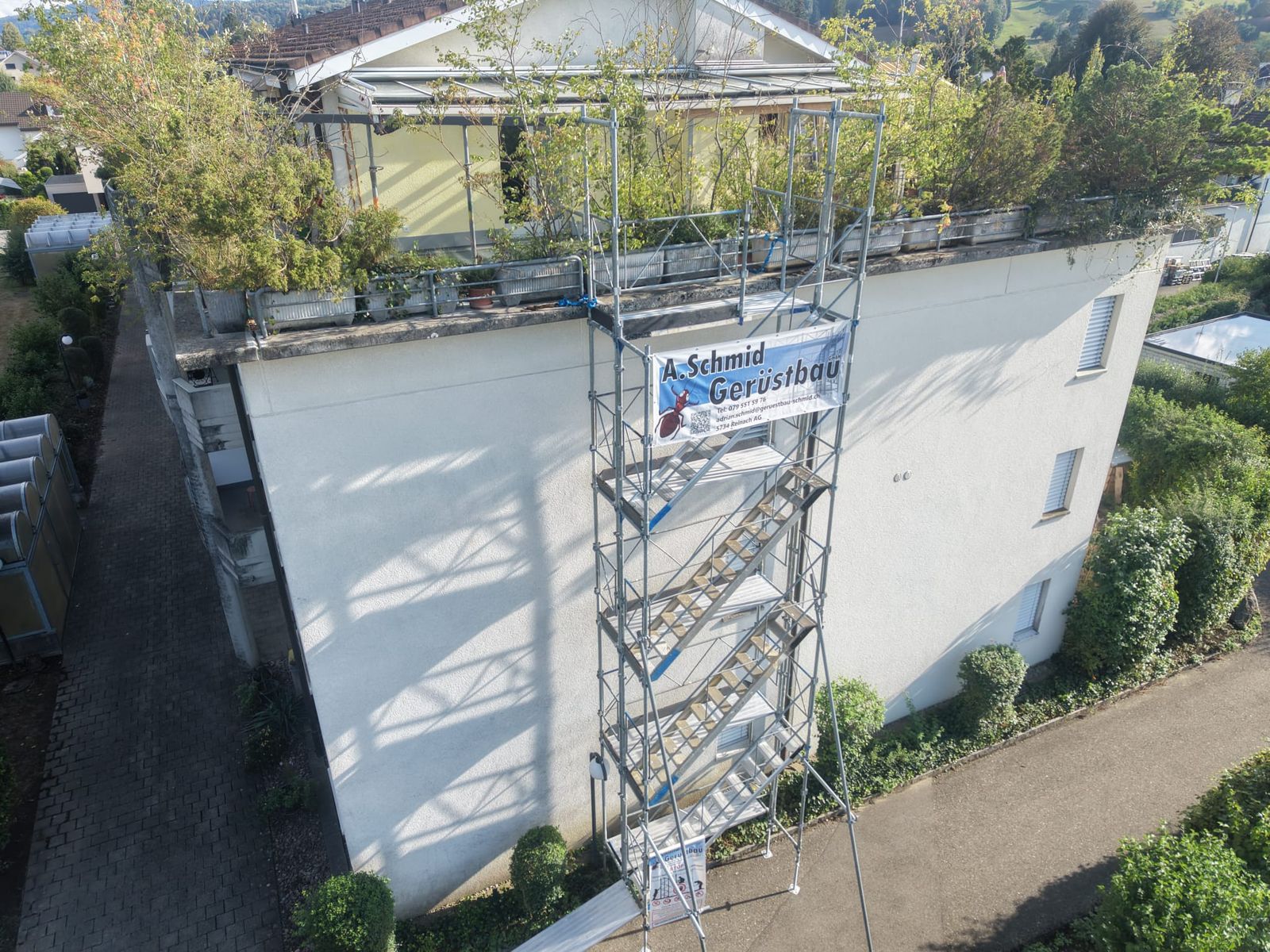 Treppenturm Unterkulm – Referenz der A.Schmid Gerüstbau GmbH